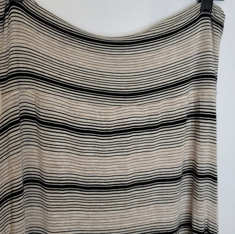 Tan and Black Striped Maxi Skirt - Picture 5 of 6